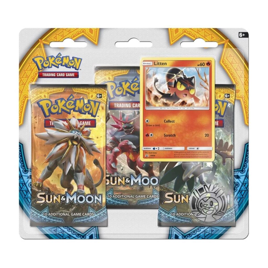 e601d5ac-b422-56b3-a6b2-5c4d8de8cbb5-1024x1024-1.jpg Pokémon TCG: Sun & Moon 3 Booster Packs, Coin & Litten Promo Card - Image 1