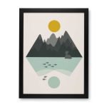 Lapras Mountains Black Framed Wall Art
