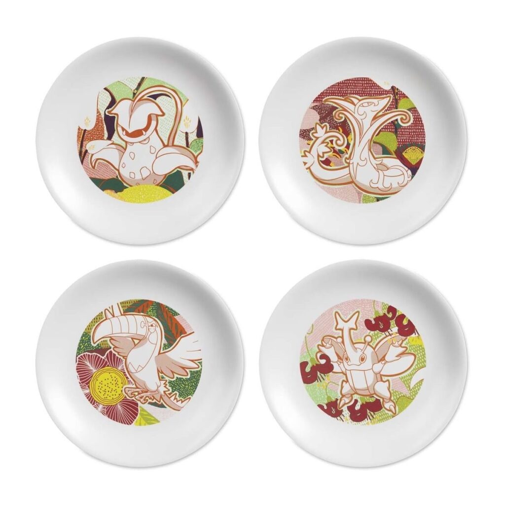 ec516d09-6b17-515f-ac4d-104c7a987ffb-1024x1024-1.jpg Floral Forest Pokémon Outdoor Dinner Plates (4-Pack) - Image 1