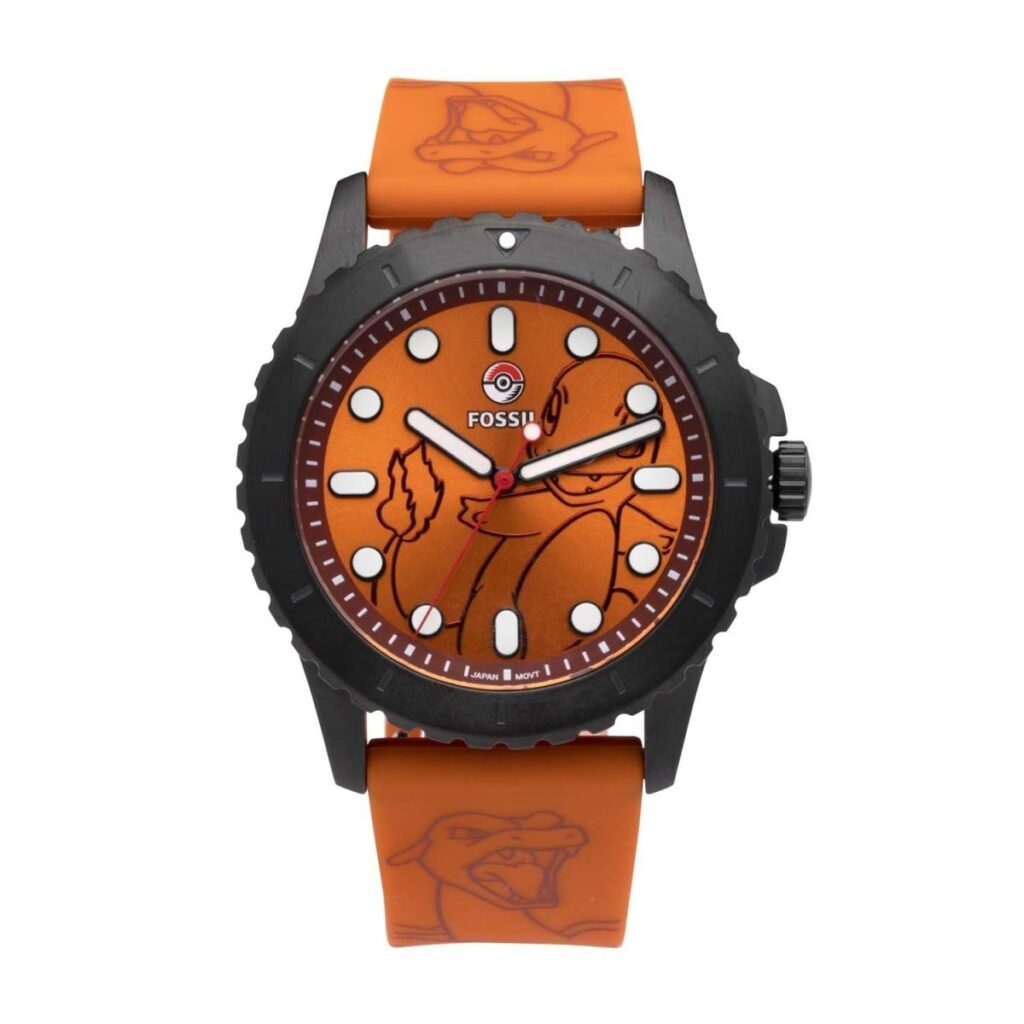ed744ca1-ad28-5ff1-a38d-eb7807f7f0d1-1024x1024-1.jpg Pokémon Center × Fossil: Charmander Orange Watch (One Size-Adult) - Image 1