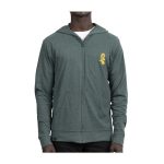 Pikachu & Sunflora Pokémon Nature: Spring Green Sueded Lightweight Zip-Up Hoodie – Adult