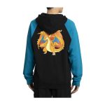 Mega Charizard Y Black Zip-Up Hoodie – Adult - Image 2