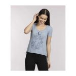 Rowlet & Friends Pokémon Nature: Spring Blue Scoop Neck Festival T-Shirt – Women - Image 4