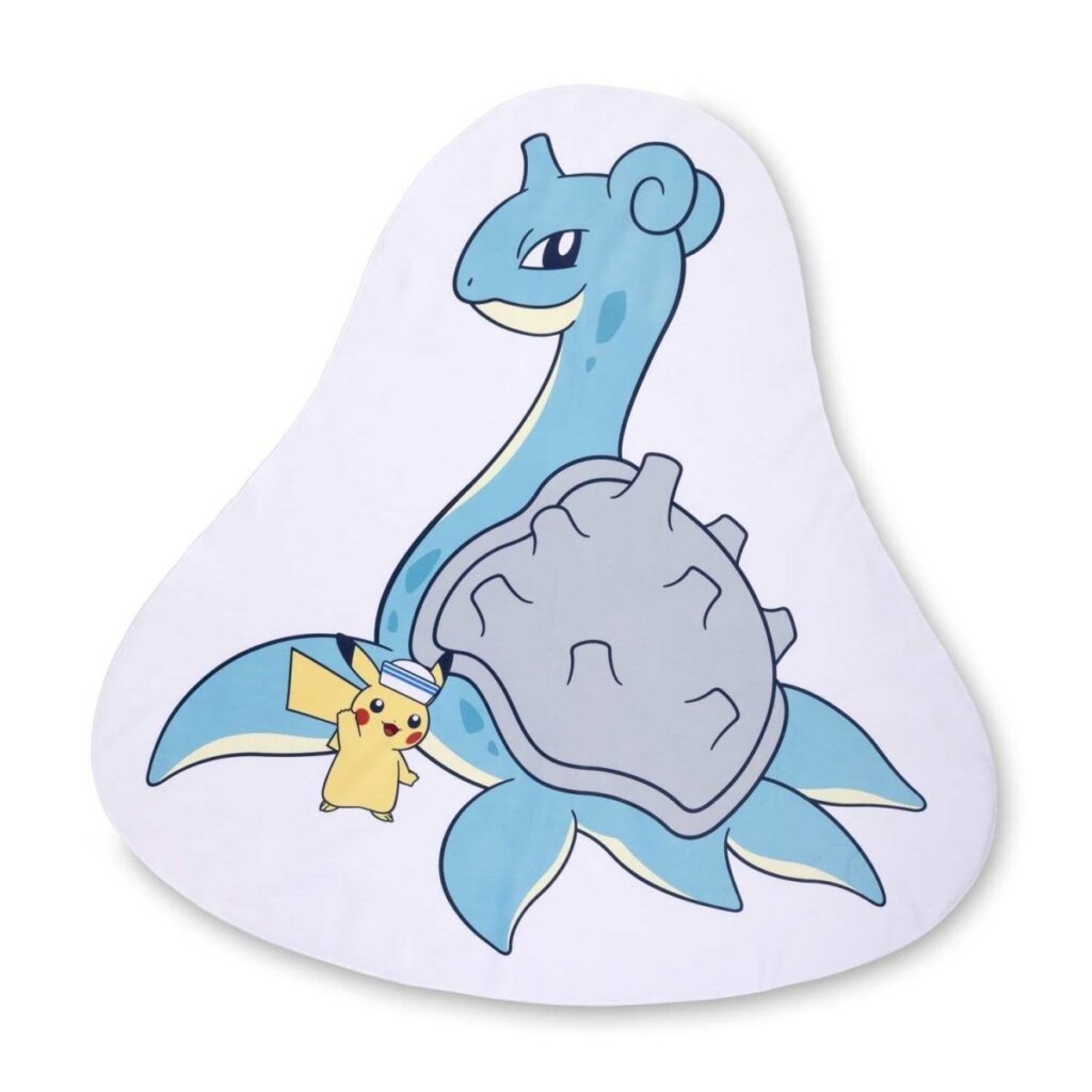 fc7ccb49-fbfc-5524-bf2f-7152b5dd2803-1024x1024-1.jpg Pikachu & Lapras Pokémon Summer Days Beach Towel - Image 1